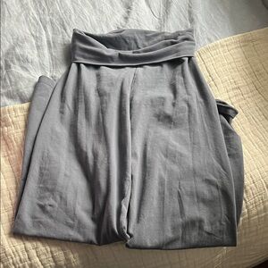 Grey Purple Wide-Leg Pants